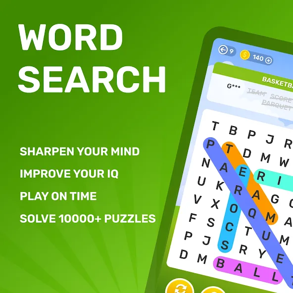 Скачать Word Search Puzzle Game [MOD: без рекламы и все уровни открыты] — скриншот 1