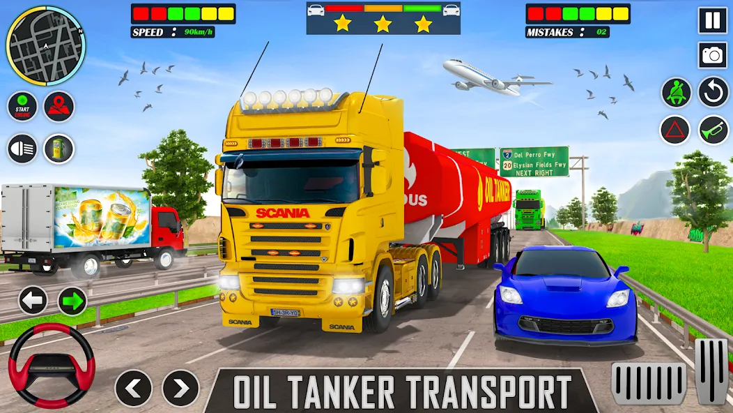 Взломанная Offroad Oil Tanker Truck Games [MOD: безлимитные деньги и топливо] на Андроид — скриншот 1