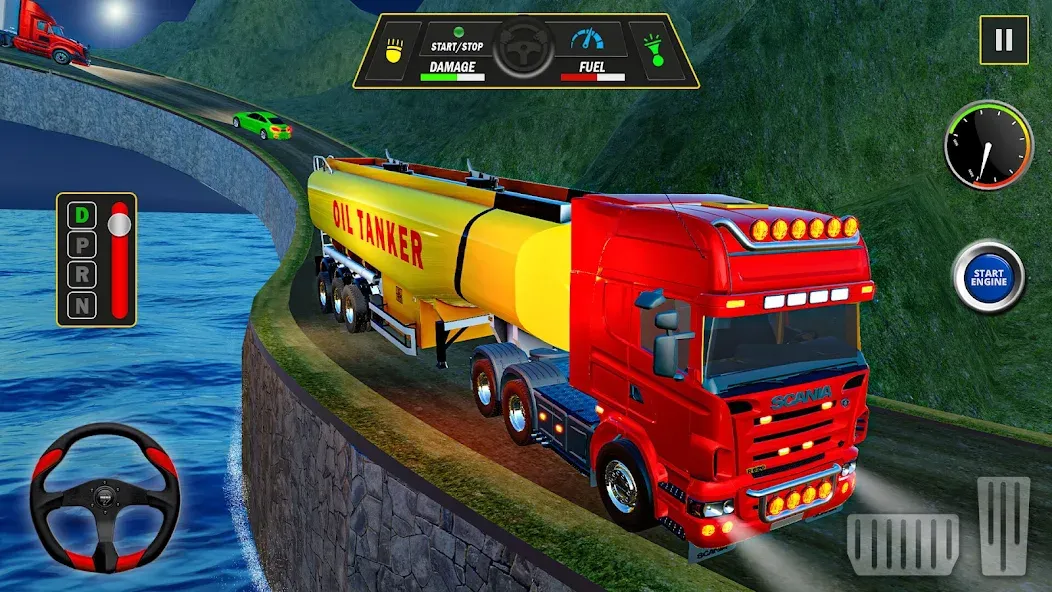 Взломанная Offroad Oil Tanker Truck Games [MOD: безлимитные деньги и топливо] на Андроид — скриншот 3