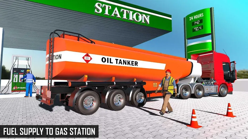 Взломанная Offroad Oil Tanker Truck Games [MOD: безлимитные деньги и топливо] на Андроид — скриншот 5