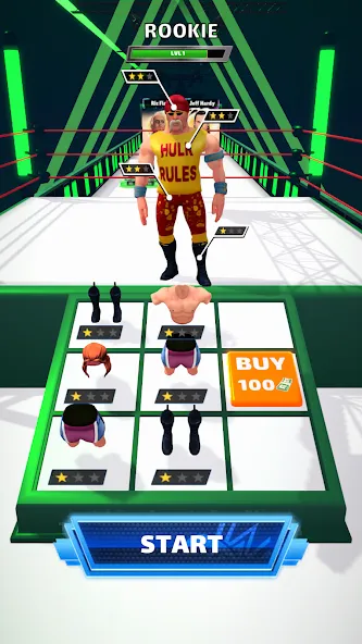 Скачать Wrestling Trivia Run [MOD: безлимитные подсказки и жизни] — скриншот 2