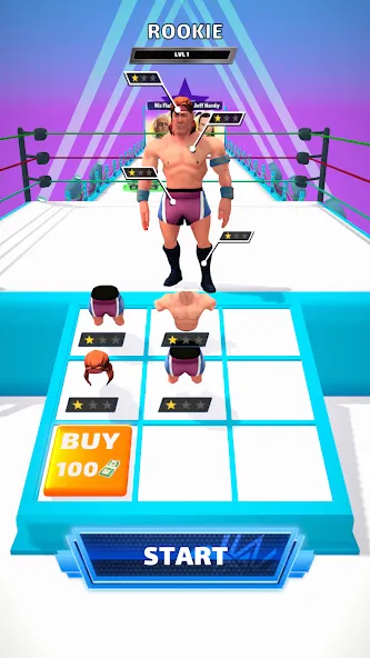 Скачать Wrestling Trivia Run [MOD: безлимитные подсказки и жизни] — скриншот 3
