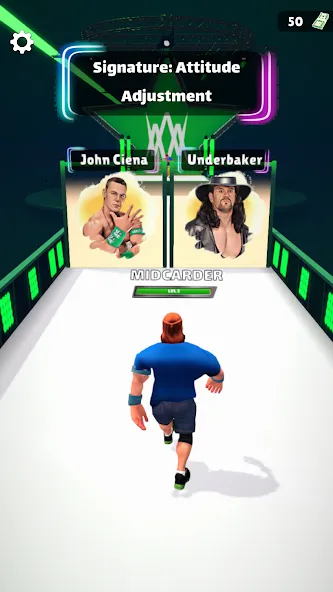 Скачать Wrestling Trivia Run [MOD: безлимитные подсказки и жизни] — скриншот 4