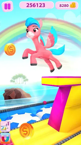 Взломанная Unicorn Kingdom: Running Games [MOD: много монет и все уровни открыты] на Андроид — скриншот 4