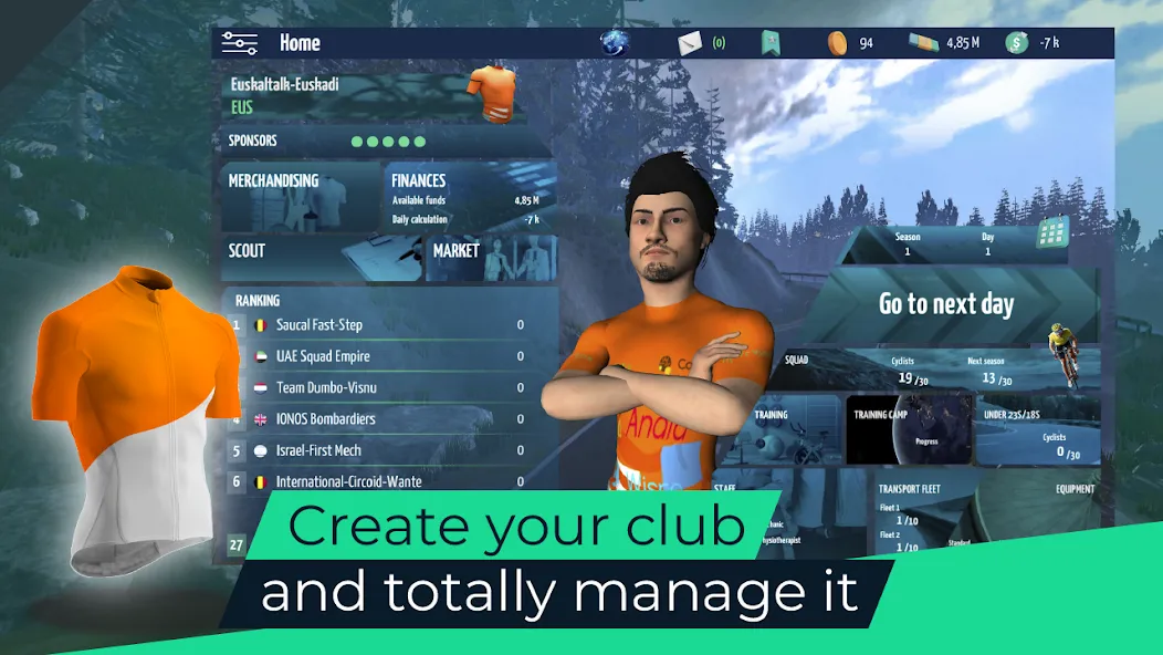 Live Cycling Manager 2023 [MOD: безлимитные деньги и энергия] (Бесплатно / APK) — скриншот 1