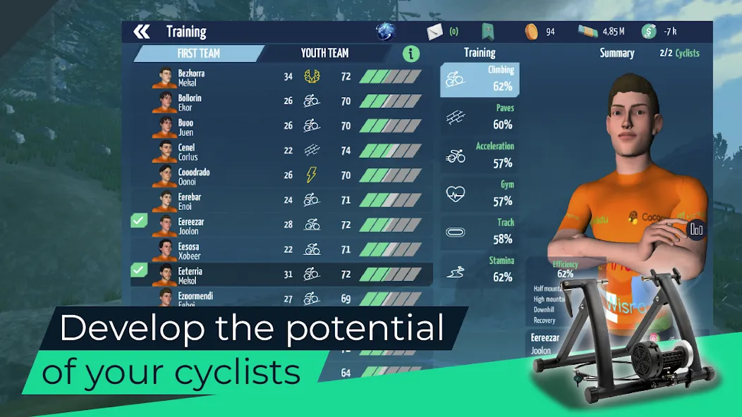 Live Cycling Manager 2023 [MOD: безлимитные деньги и энергия] (Бесплатно / APK) — скриншот 4
