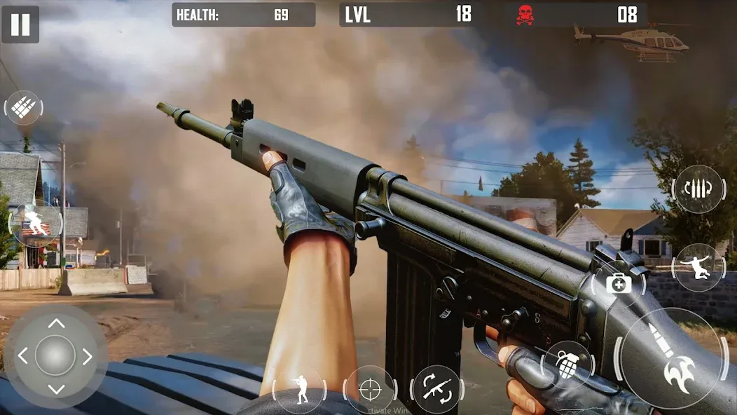 Взломанная fps cover firing Offline Game [MOD: без рекламы и много оружия] на Андроид — скриншот 1