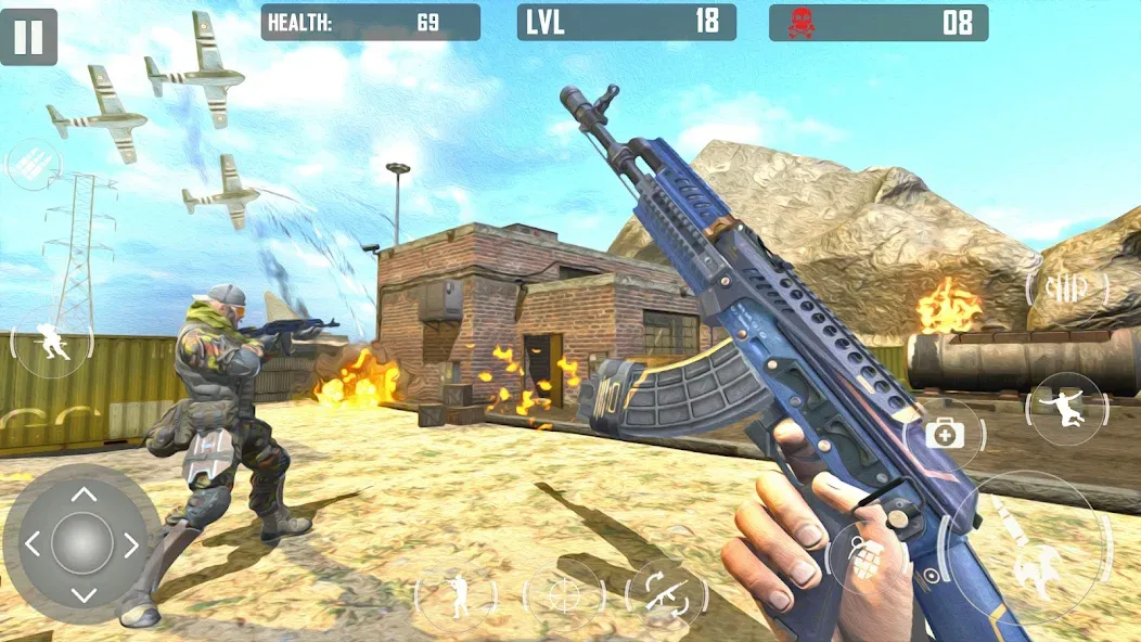 Взломанная fps cover firing Offline Game [MOD: без рекламы и много оружия] на Андроид — скриншот 5