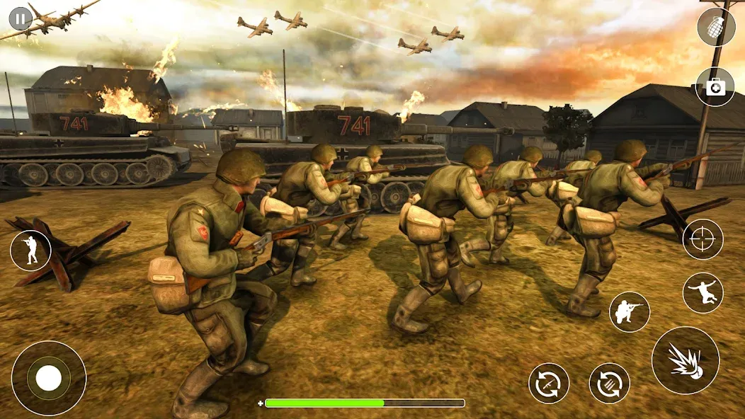 Скачать WW2 Survival Shooter :Gun fire [MOD: безлимитные патроны и здоровье] на телефон — скриншот 2