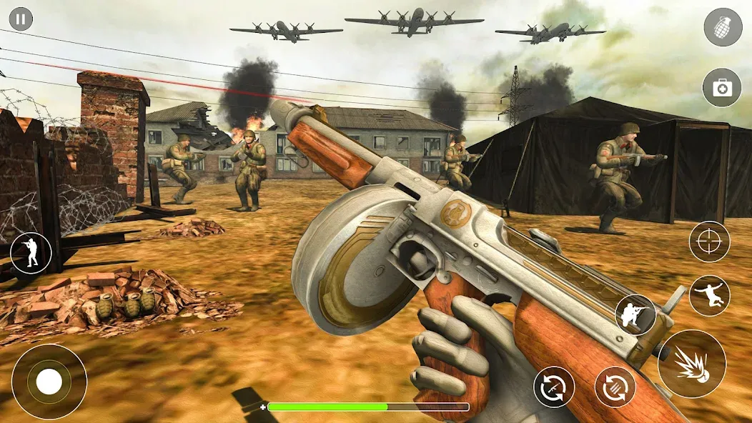 Скачать WW2 Survival Shooter :Gun fire [MOD: безлимитные патроны и здоровье] на телефон — скриншот 4