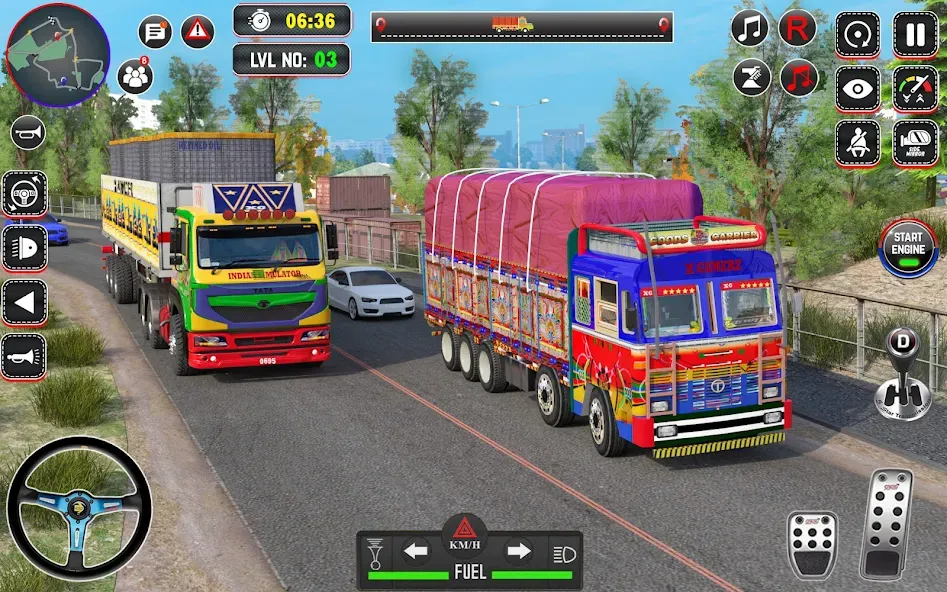 Взломанная Indian Truck Drive Truck Games [MOD: безлимитные деньги и все машины] на Андроид — скриншот 4
