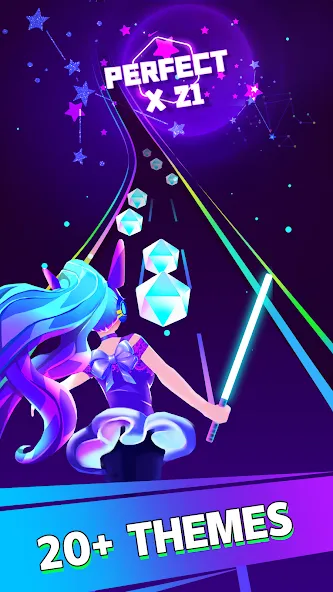 Взломанная Beat Dancing EDM:music game [MOD: безлимитные деньги и все песни открыты] на Андроид — скриншот 2