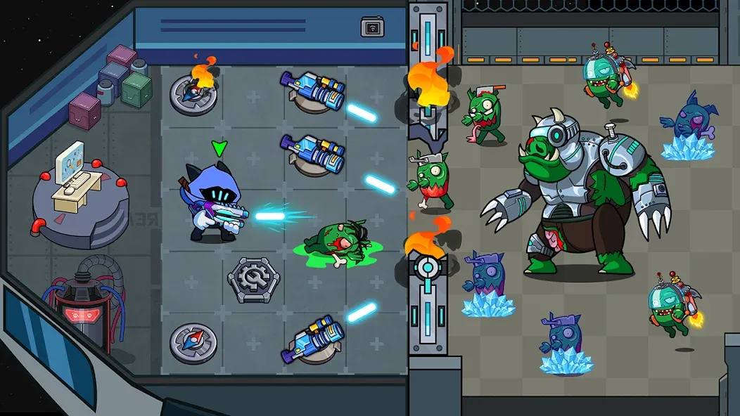 Space Survival: Zombie Attack [MOD: безлимитные ресурсы и усиленное оружие] на Андроид — скриншот 4