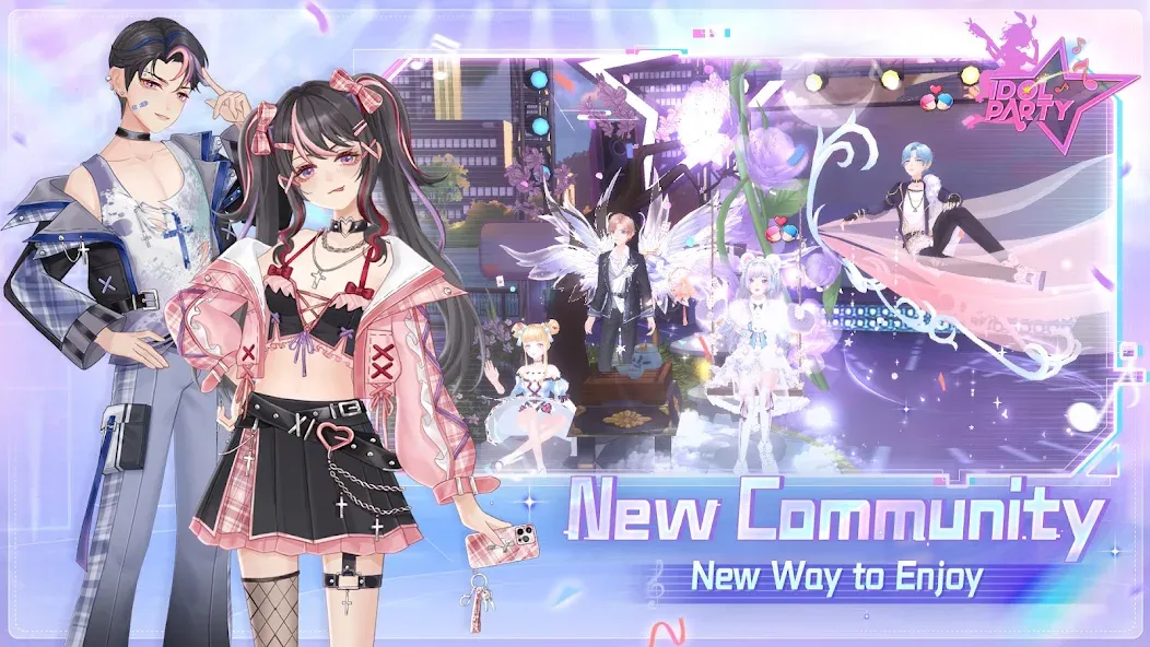 Взломанная Idol Party [MOD: безлимитные монеты и все наряды] на Андроид — скриншот 3
