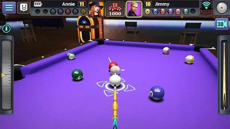 3D Pool Ball [MOD: безлимитные монеты и все столы открыты] на Андроид — скриншот 4