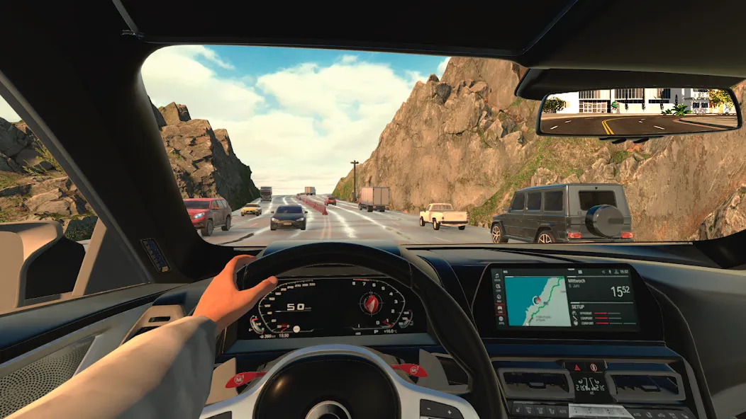 Drive Simulator: Traffic Race [MOD: безлимитные деньги и все машины открыты] на Андроид — скриншот 4