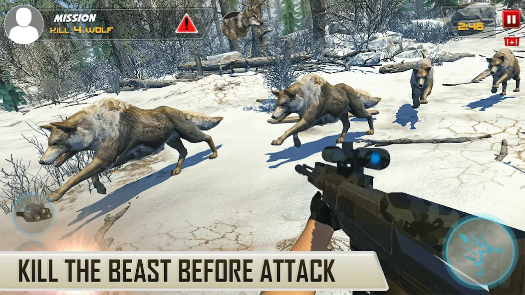 Скачать Dino Hunting Sniper Shooter 3D [MOD: безлимитные деньги и патроны] — скриншот 5