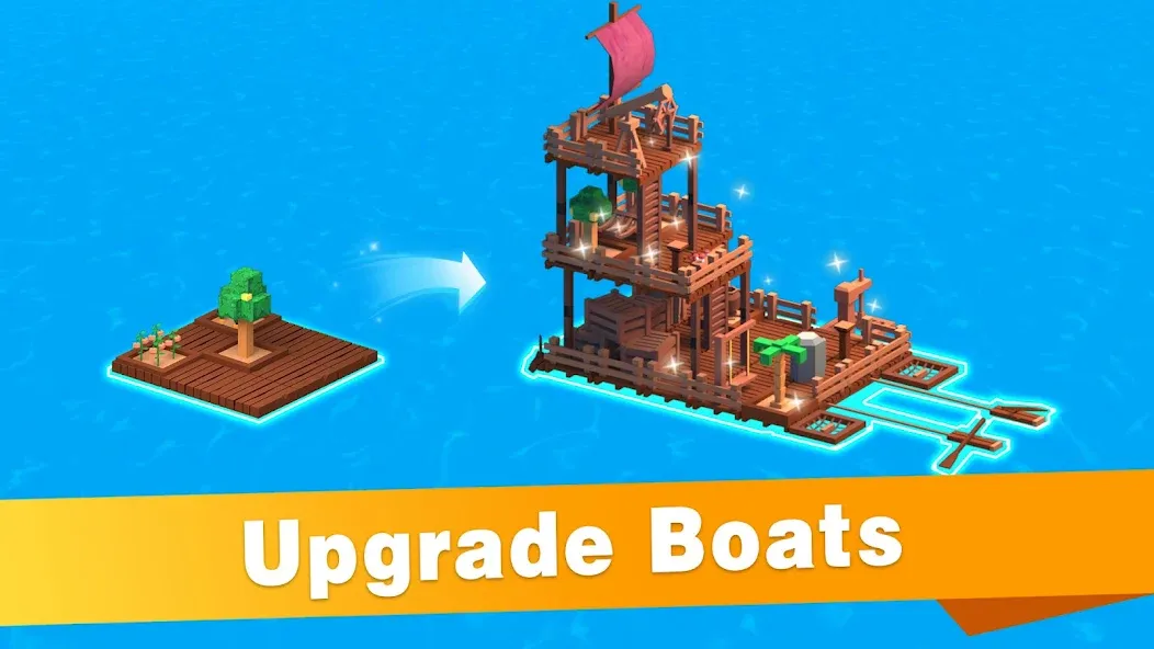 Взломанная Idle Arks: Build at Sea [MOD: безлимитные ресурсы и ускоренное строительство] на Андроид — скриншот 2