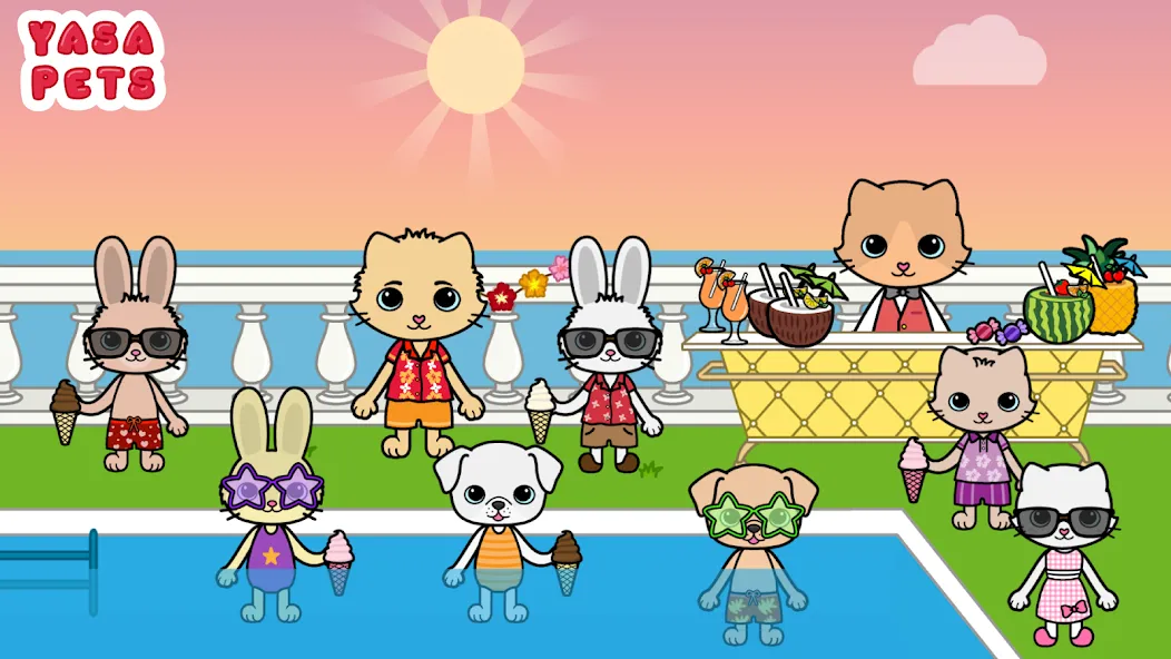 Yasa Pets Vacation [MOD: все локации и персонажи открыты] (Бесплатно / APK) — скриншот 3
