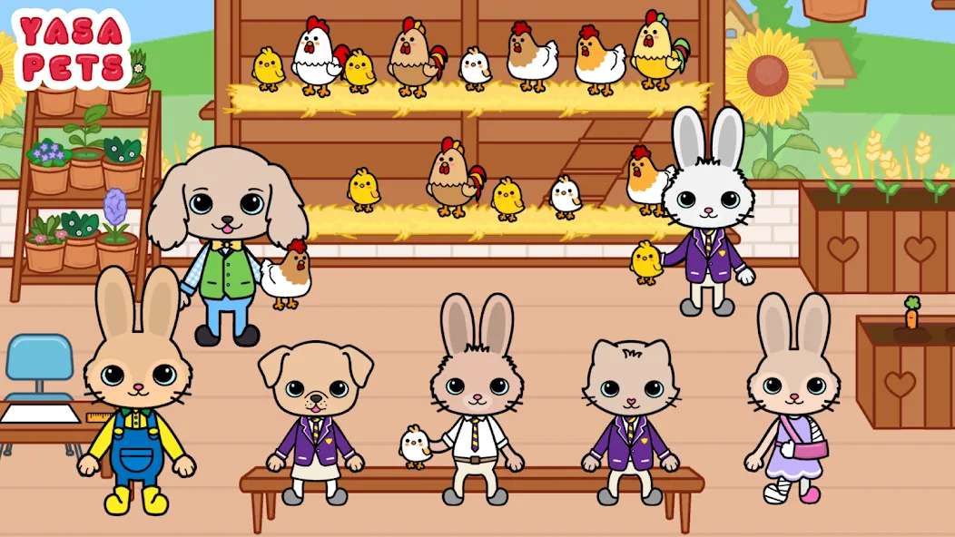Yasa Pets Farm [MOD: много монет и всё открыто] (Бесплатно / APK) — скриншот 4