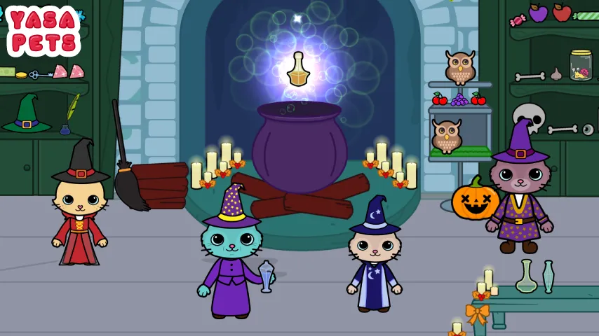 Yasa Pets Halloween [MOD: разблокированы все хэллоуинские предметы] (Бесплатно / APK) — скриншот 2