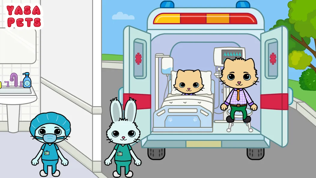 Скачать Yasa Pets Hospital [MOD: безлимитные деньги и всё открыто] на телефон — скриншот 1