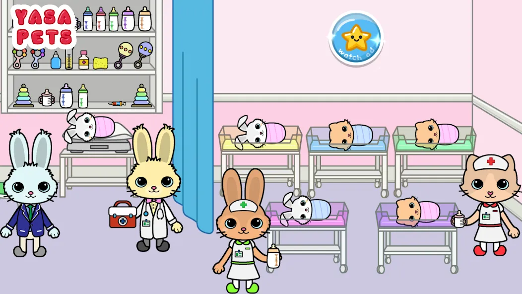 Скачать Yasa Pets Hospital [MOD: безлимитные деньги и всё открыто] на телефон — скриншот 2