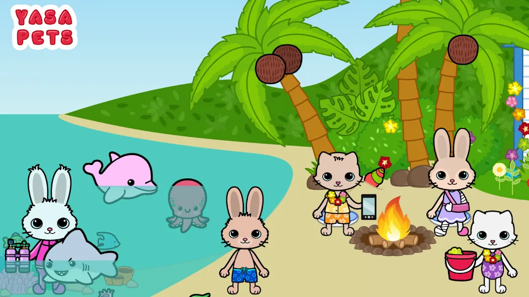 Скачать взлом Yasa Pets Island [MOD: безлимитные деньги и всё открыто] — скриншот 2