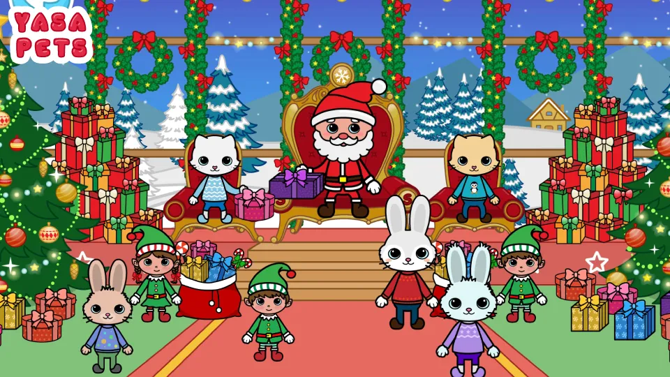 Скачать взлом Yasa Pets Christmas [MOD: все подарки открыты без рекламы] — скриншот 1