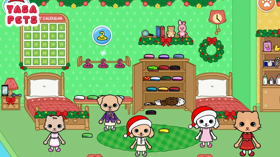 Скачать взлом Yasa Pets Christmas [MOD: все подарки открыты без рекламы] — скриншот 5
