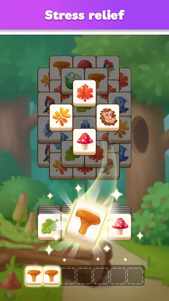 Взломанная Tile Match Puzzle: Triple Game [MOD: безлимитные подсказки и жизни] на Андроид — скриншот 2