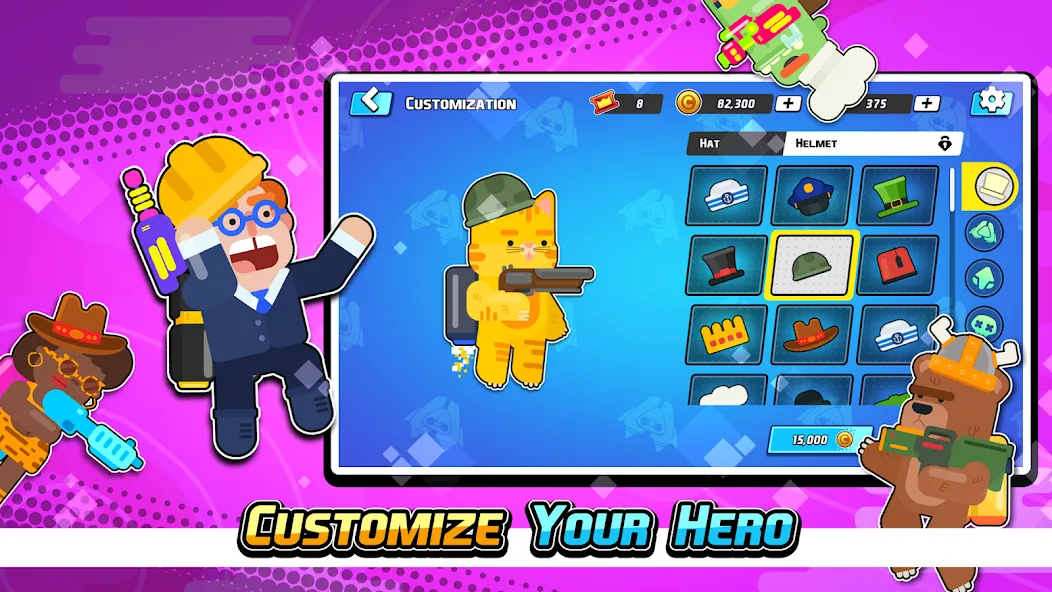 Gravity Brawl: Hero Shooter [MOD: бесконечные патроны и энергия] на Андроид — скриншот 2