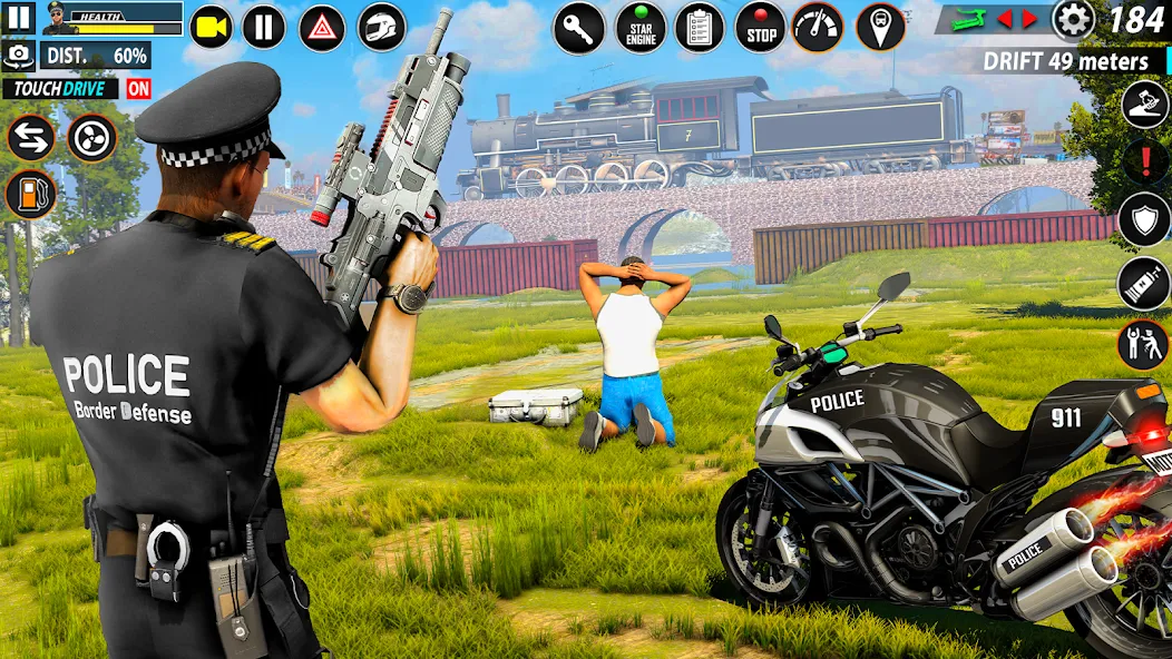 Police Moto Bike Chase Crime [MOD: неограниченные деньги и топливо] (Бесплатно / APK) — скриншот 4
