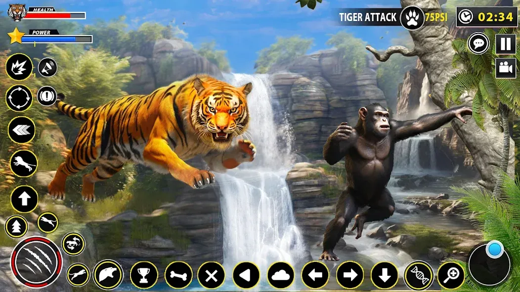 Скачать Tiger Simulator Lion games 3D [MOD: безлимитные деньги и энергия] на телефон — скриншот 2