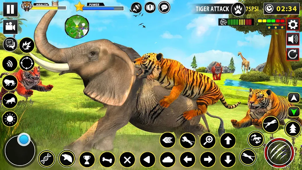 Скачать Tiger Simulator Lion games 3D [MOD: безлимитные деньги и энергия] на телефон — скриншот 3