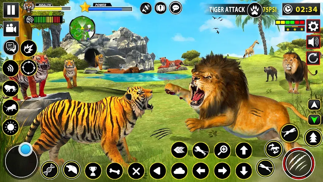 Скачать Tiger Simulator Lion games 3D [MOD: безлимитные деньги и энергия] на телефон — скриншот 5
