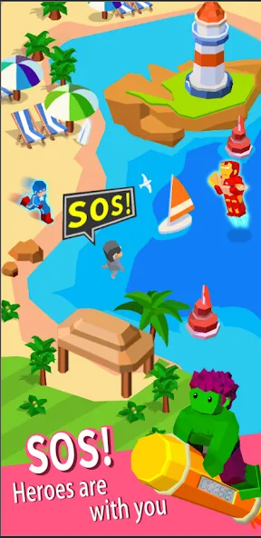 Idle Rescue Tycoon [MOD: бесконечные деньги и ускорение спасения] последняя версия — скриншот 3