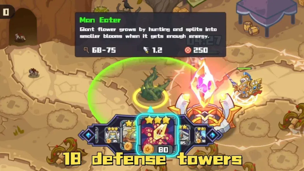 Chrono Crystal - Tower Defense [MOD: безлимитные монеты и кристаллы] (Бесплатно / APK) — скриншот 3