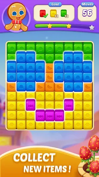 Candy Blast Fever:Cubes Crush [MOD: безлимитные жизни и усилители] на Андроид — скриншот 1