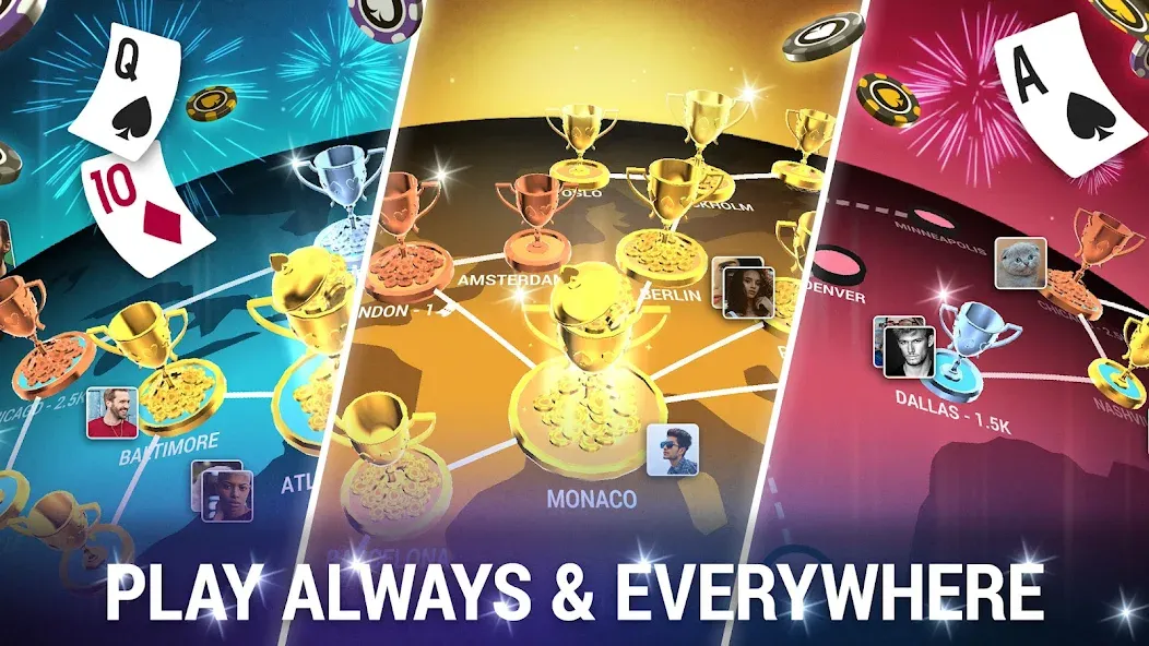 Poker World, Offline TX Holdem [MOD: безлимитные фишки и все турниры открыты] последняя версия — скриншот 5