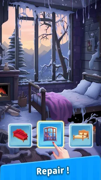 Merge Designer - Decor & Story [MOD: безлимитные деньги и ресурсы] на Андроид — скриншот 2