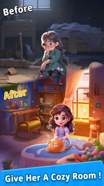 Merge Designer - Decor & Story [MOD: безлимитные деньги и ресурсы] на Андроид — скриншот 3