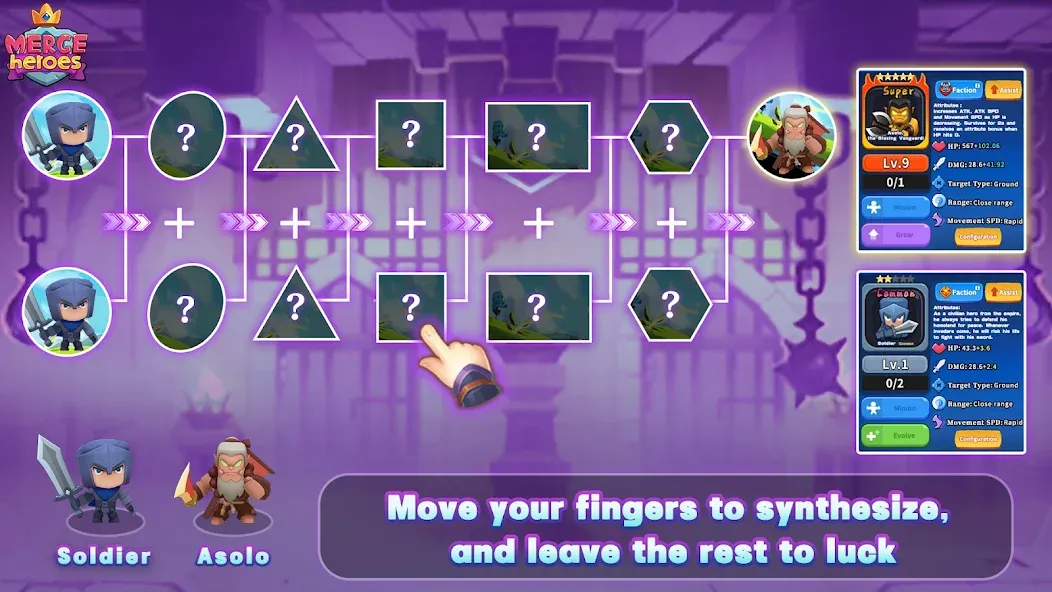 Merge Heroes: Tower Defense [MOD: безлимитные монеты и алмазы] (Бесплатно / APK) — скриншот 2