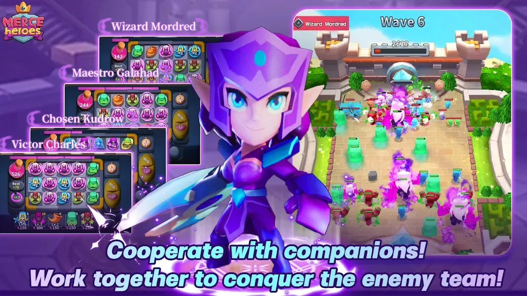 Merge Heroes: Tower Defense [MOD: безлимитные монеты и алмазы] (Бесплатно / APK) — скриншот 3