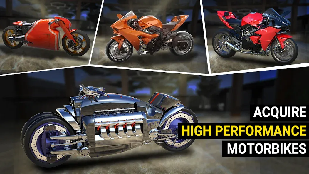 Скачать Speed Moto Dash:Real Simulator [MOD: безлимитные деньги и все мотоциклы открыты] — скриншот 3