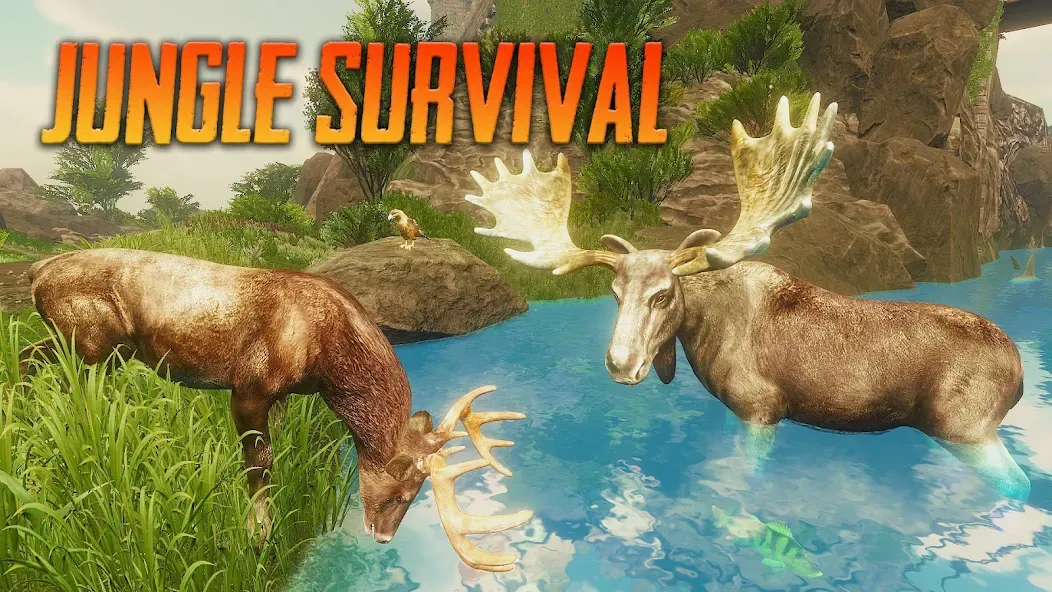 The Moose - Animal Simulator [MOD: безлимитные монеты и здоровье] — Скачать бесплатно (APK) — скриншот 1