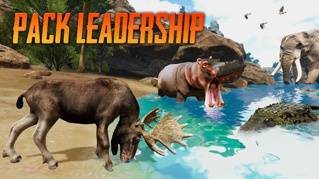 The Moose - Animal Simulator [MOD: безлимитные монеты и здоровье] — Скачать бесплатно (APK) — скриншот 4