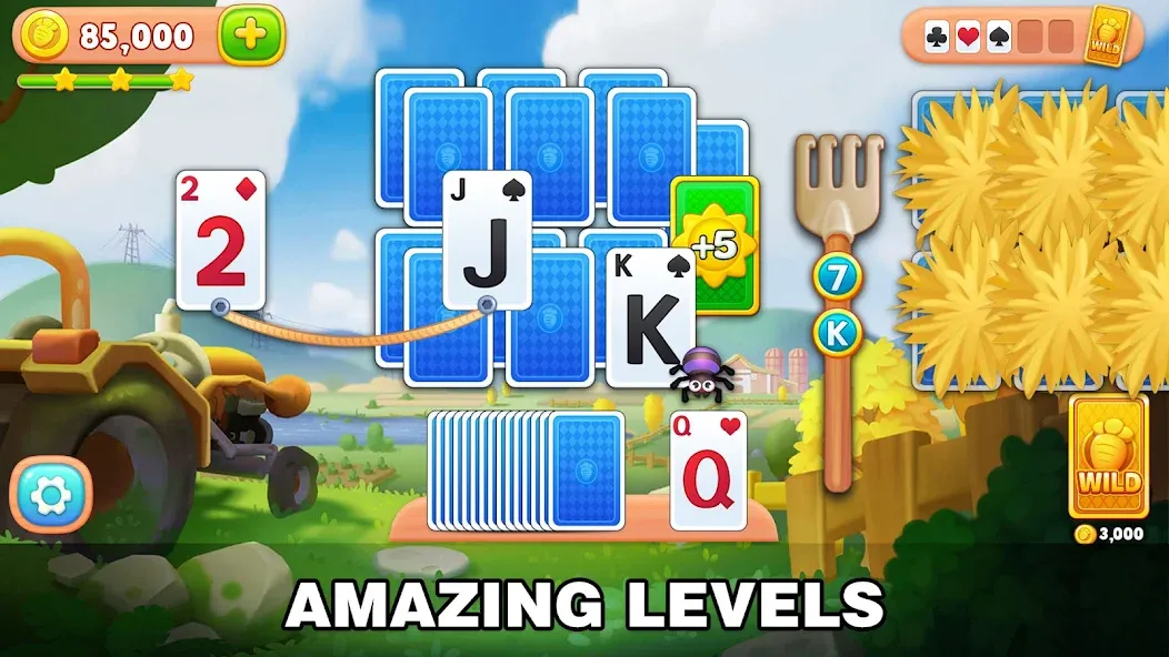 Solitaire Farm: Card Games [MOD: безлимитные монеты и подсказки] (Бесплатно / APK) — скриншот 2