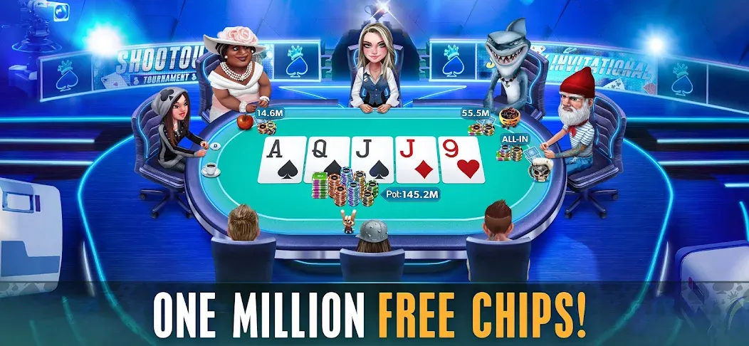 HD Poker: Texas Holdem Casino [MOD: безлимитные фишки и все столы открыты] на Андроид — скриншот 1