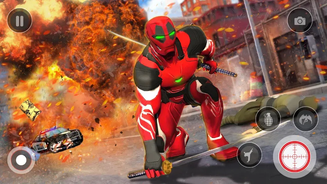 Скачать взлом Spider Miami Rope Hero Ninja [MOD: безлимитные деньги и суперсилы] — скриншот 5